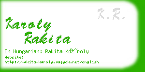 karoly rakita business card